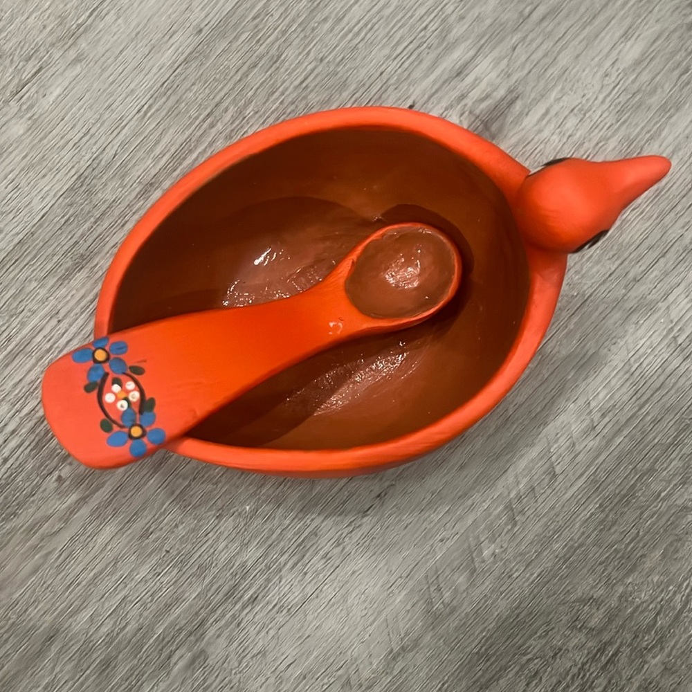 Oaxaca vintage pottery bowl, EUC